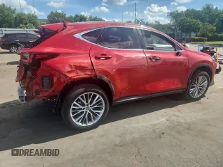 2025 Lexus NX 350h Luxury with VIN 2T2HKCEZ5SC032842, listed as a Copart auction lot 67185635 with 8,429 mi miles and Salvage title. Bid and sale history available at DreamBid. Image 3.