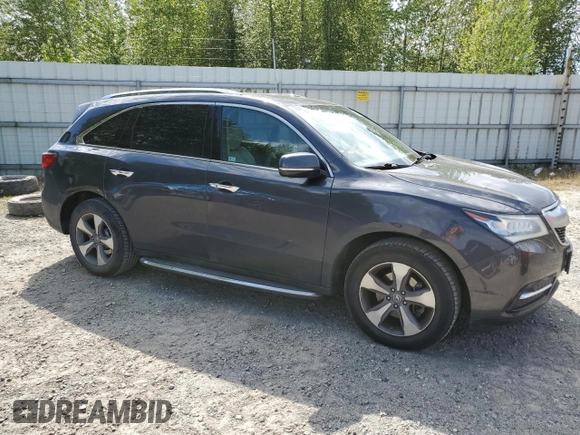 2014 Acura MDX with VIN 5FRYD3H26EB010084, listed as a Copart auction lot 55653775 with 97,461 mi miles and Salvage Title. Bid and sale history available at DreamBid. Image 4.