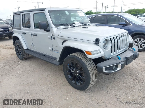 2023 Jeep Wrangler Sahara with VIN 1C4JJXP62PW627455, listed as a IAAI auction lot 42115137 with 62,143 mi miles and . Bid and sale history available at DreamBid. Image 1.