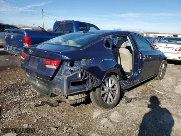 2017 Kia Optima LX with VIN 5XXGT4L3XHG146435, listed as a Copart auction lot 82684044 with 124,468 mi miles and Non Repairable. Bid and sale history available at carsss.com. Image 3.
