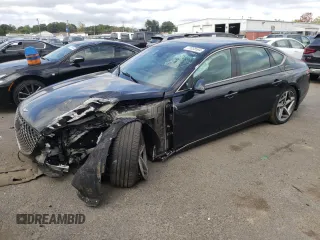 2023 Genesis G80 2.5T with VIN KMTGA4SC5PU152905, listed as a Copart auction lot 72038584 with 12,485 mi miles and Salvage Title. Bid and sale history available at carsss.com. Image 1.
