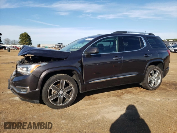 2017 GMC Acadia Denali with VIN 1GKKNPLS7HZ265705, listed as a Copart auction lot 88782485 with 125,594 mi miles and Salvage Title. Bid and sale history available at carsss.com. Image 1.