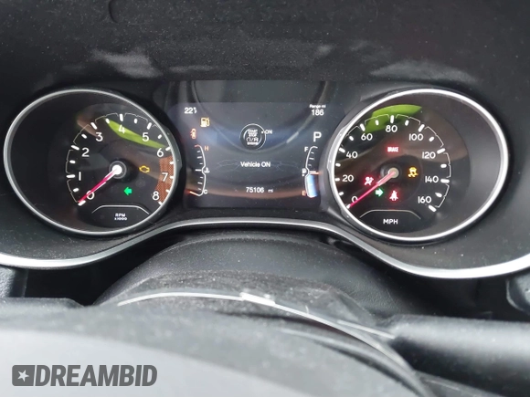 2018 Jeep Compass Altitude with VIN 3C4NJDBB3JT307076, listed as a IAAI auction lot 41387169 with 75,106 mi miles and . Bid and sale history available at carsss.com. Image 7.