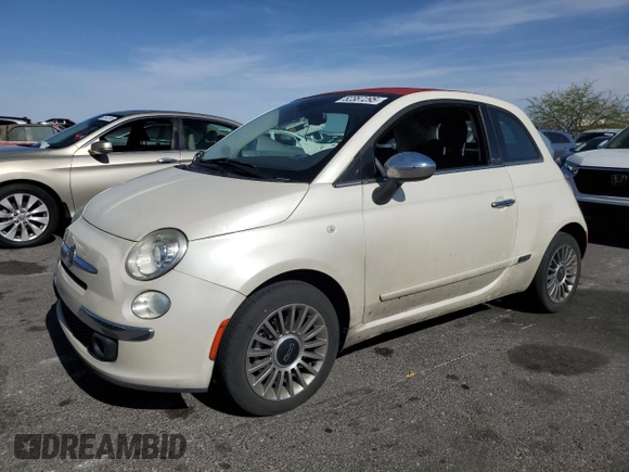 2012 FIAT 500 Gucci with VIN 3C3CFFER9CT174618, listed as a Copart auction lot 52387295 with 119,474 mi miles and Salvage Title. Bid and sale history available at carsss.com. Image 1.