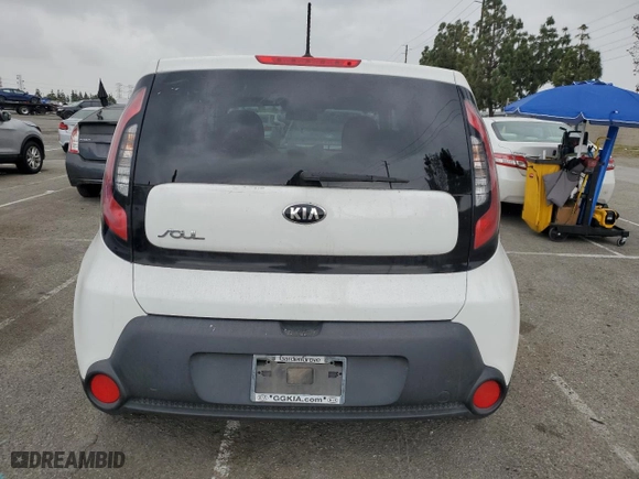 2016 Kia Soul with VIN KNDJN2A21G7342897, listed as a Copart auction lot 53576865 with 104,554 mi miles and Salvage Title. Bid and sale history available at carsss.com. Image 6.