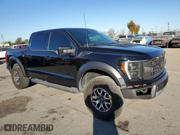 2021 Ford F-150 Raptor with VIN 1FTFW1RG3MFC62242, listed as a Copart auction lot 85596594 with 33,497 mi miles and Salvage Title. Bid and sale history available at carsss.com. Image 4.