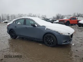 2025 Mazda 3 S Carbon Edition with VIN JM1BPBCM0S1757508, listed as a Copart auction lot 44410305 with 358 mi miles and Salvage Title. Bid and sale history available at DreamBid. Image 4.