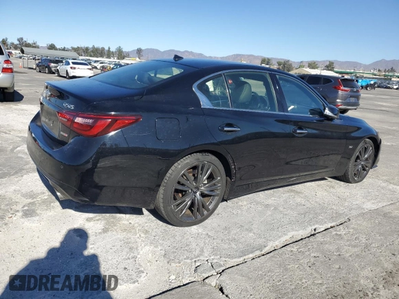 2020 Infiniti Q50 Pure with VIN JN1EV7AP5LM204983, listed as a Copart auction lot 80509274 with 13,029 mi miles and Salvage title. Bid and sale history available at DreamBid. Image 3.