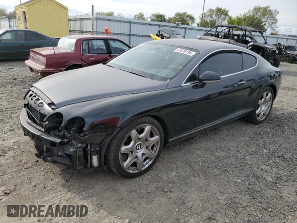 2007 Bentley Continental GT with VIN SCBCR73W07C044927, listed as a Copart auction lot 56657975 with 36,253 mi miles and Salvage Title. Bid and sale history available at DreamBid. Image 1.