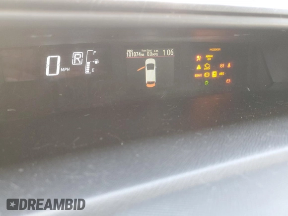 2016 Toyota Prius One with VIN JTDKDTB3XG1117837, listed as a Copart auction lot 50066185 with 101,074 mi miles and Salvage Title. Bid and sale history available at DreamBid. Image 9.
