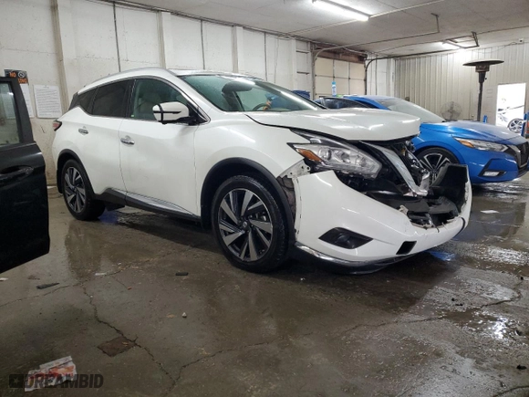 2017 Nissan Murano Platinum with VIN 5N1AZ2MH0HN134961, listed as a Copart auction lot 46897355 with 121,681 mi miles and Salvage Title. Bid and sale history available at carsss.com. Image 4.