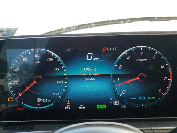 2020 Mercedes-Benz GLS with VIN 4JGFF5KE6LA073897, listed as a Copart auction lot 43541835 with 36,586 mi miles and Salvage Title. Bid and sale history available at carsss.com. Image 9.