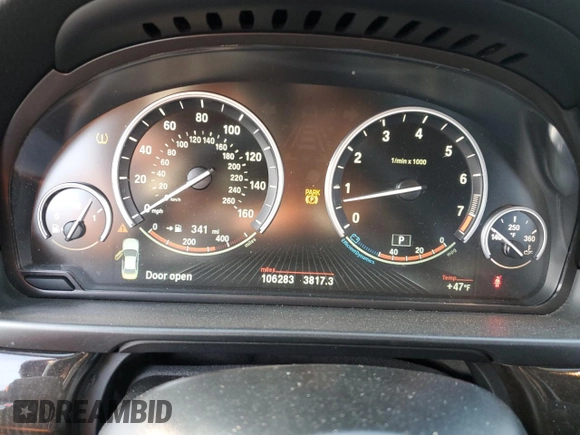 2015 BMW 5 Series 535i with VIN WBA5B1C50FD918875, listed as a Copart auction lot 43802075 with 106,283 mi miles and Salvage Title. Bid and sale history available at carsss.com. Image 9.