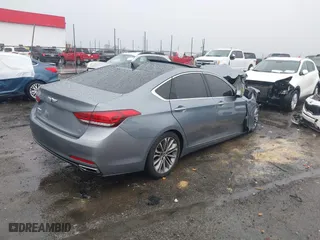 2015 Hyundai Genesis 3.8L with VIN KMHGN4JEXFU018603, listed as a IAAI auction lot 41717349 with 1 mi miles. Bid and sale history available at carsss.com. Image 4.