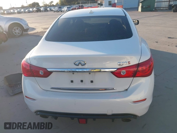 2015 Infiniti Q50 Premium with VIN JN1BV7AP1FM336842, listed as a IAAI auction lot 40893482 with 96,634 mi miles. Bid and sale history available at carsss.com. Image 16.