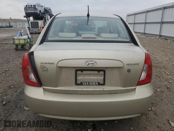 2006 Hyundai Accent GLS with VIN KMHCN46C56U028445, listed as a Copart auction lot 47857585 with 154,388 mi miles and Clean Title. Bid and sale history available at carsss.com. Image 6.