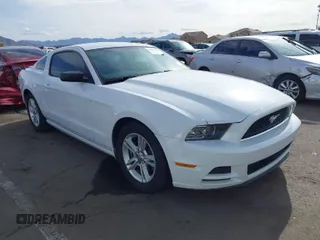 2014 Ford Mustang V6 with VIN 1ZVBP8AMXE5303735, listed as a IAAI auction lot 41899411 with 108,736 mi miles. Bid and sale history available at carsss.com. Image 1.