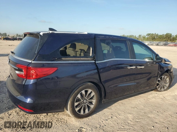 2024 Honda Odyssey EX-L with VIN 5FNRL6H63RB042753, listed as a Copart auction lot 65665724 with Not Provided miles and Salvage Title. Bid and sale history available at DreamBid. Image 3.