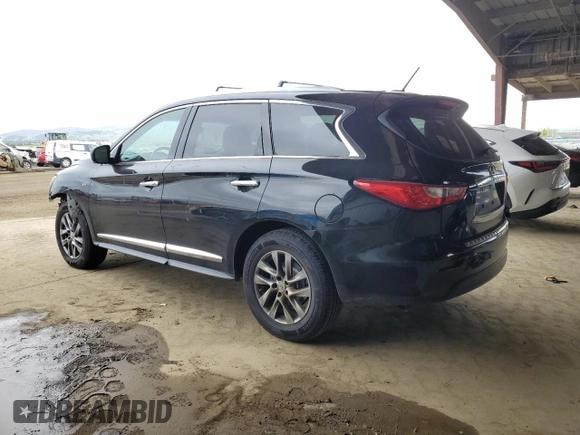 2015 Infiniti QX60 with VIN 5N1AL0MNXFC550987, listed as a Copart auction lot 54273975 with 104,577 mi miles and Salvage Title. Bid and sale history available at DreamBid. Image 2.