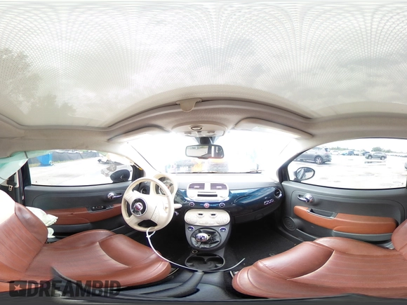 2013 FIAT 500 Lounge with VIN 3C3CFFCR2DT572208, listed as a Copart auction lot 52073205 with 83,822 mi miles and Salvage title. Bid and sale history available at DreamBid. Image 13.