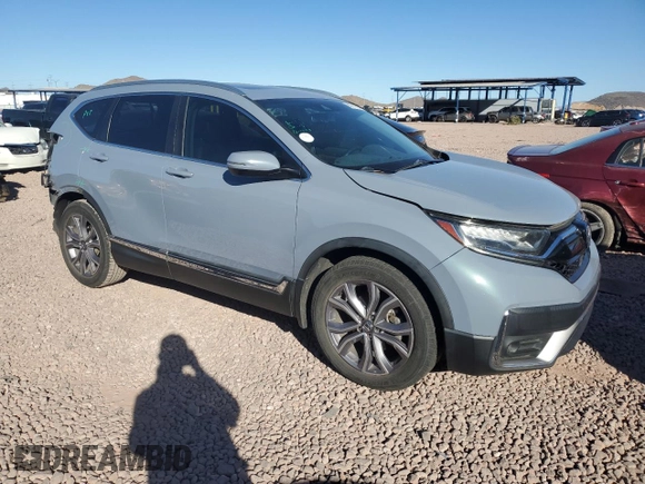 2020 Honda CR-V Touring with VIN 7FARW1H9XLE013377, listed as a Copart auction lot 80741674 with 107,317 mi miles and Salvage Title. Bid and sale history available at carsss.com. Image 4.