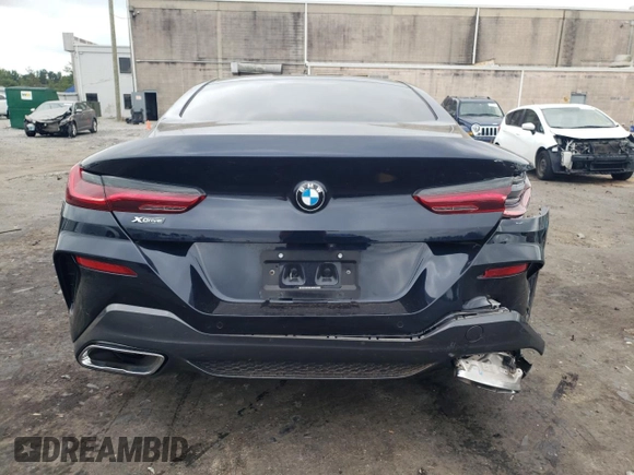 2020 BMW 8 Series 840i with VIN WBAAE4C09LCD32627, listed as a Copart auction lot 64941444 with 28,938 mi miles and Salvage Title. Bid and sale history available at DreamBid. Image 6.