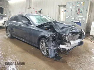 2015 Mercedes-Benz CLS 400 with VIN WDDLJ6HB8FA146478, listed as a Copart auction lot 48974385 with 123,916 mi miles and Salvage title. Bid and sale history available at DreamBid. Image 4.
