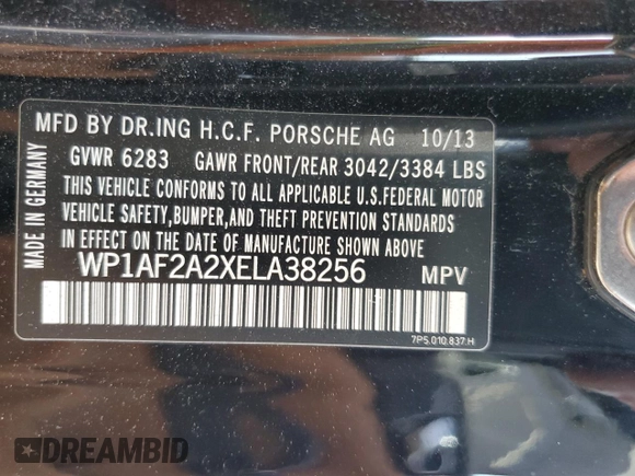 2014 Porsche Cayenne Diesel with VIN WP1AF2A2XELA38256, listed as a Copart auction lot 62299895 with 149,746 mi miles and Salvage title. Bid and sale history available at DreamBid. Image 13.