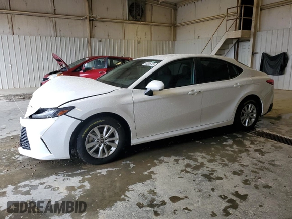2025 Toyota Camry LE with VIN 4T1DAACK4SU048688, listed as a Copart auction lot 48295745 with 9,999 mi miles and Salvage Title. Bid and sale history available at carsss.com. Image 1.