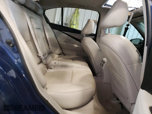 2019 Infiniti Q50 3.0t LUXE with VIN JN1EV7ARXKM593216, listed as a Copart auction lot 49495615 with 0 mi miles and Salvage Title. Bid and sale history available at carsss.com. Image 10.
