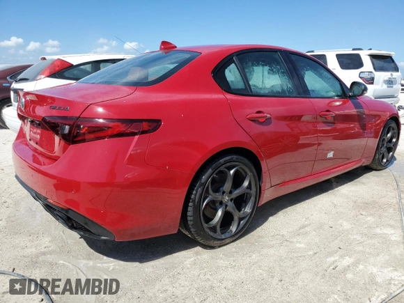 2019 Alfa Romeo Giulia Sport with VIN ZARFAMAN2K7605257, listed as a Copart auction lot 75080484 with 0 mi miles and Non Repairable. Bid and sale history available at carsss.com. Image 3.