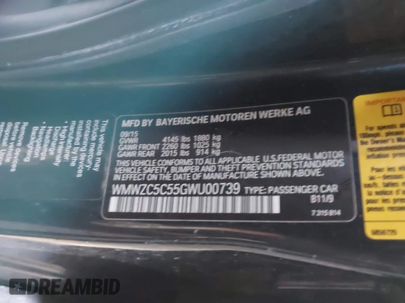 2016 MINI Countryman S z VIN WMWZC5C55GWU00739, wystawiony jako IAAI lot #41333148 z przebiegiem 74 259 mil mil oraz . Historia ofert i sprzedaży dostępna na DreamBid. Obrazek 9.