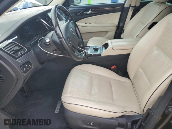 2015 Hyundai Equus Signature with VIN KMHGH4JH6FU092960, listed as a Copart auction lot 58793325 with 59,875 mi miles and Salvage title. Bid and sale history available at DreamBid. Image 7.