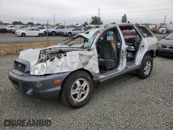 2003 Hyundai Santa Fe GLS with VIN KM8SC73D03U458797, listed as a Copart auction lot 69877294 with 0 mi miles and Salvage Title. Bid and sale history available at carsss.com. Image 1.