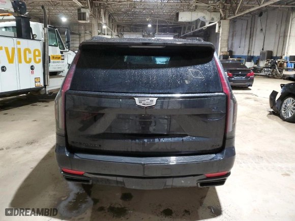 2023 Cadillac Escalade 4WD Sport Platinum with VIN 1GYS4GKL5PR336482, listed as a Copart auction lot 51202425 with 0 mi miles and Salvage Title. Bid and sale history available at carsss.com. Image 6.
