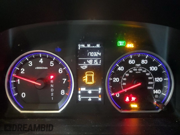 2007 Honda CR-V EX-L with VIN JHLRE48757C010181, listed as a Copart auction lot 50358245 with 170,324 mi miles and Salvage Title. Bid and sale history available at DreamBid. Image 9.