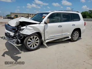 2011 Lexus LX 570 with VIN JTJHY7AX7B4058244, listed as a Copart auction lot 62070635 with 123,478 mi miles and Salvage title. Bid and sale history available at DreamBid. Image 1.