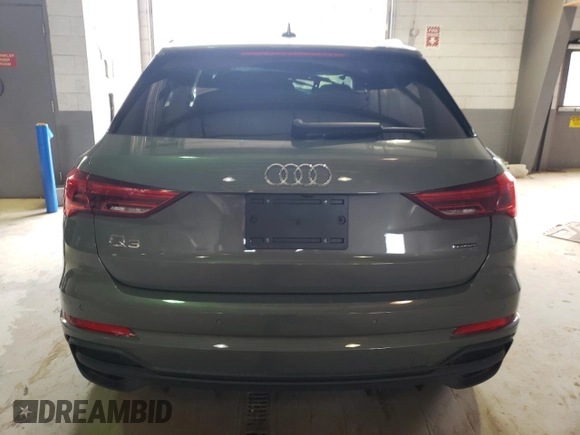 2023 Audi Q3 S line Premium Plus with VIN WA1EECF38P1138944, listed as a Copart auction lot 55373844 with 8,524 mi miles and Salvage title. Bid and sale history available at DreamBid. Image 6.