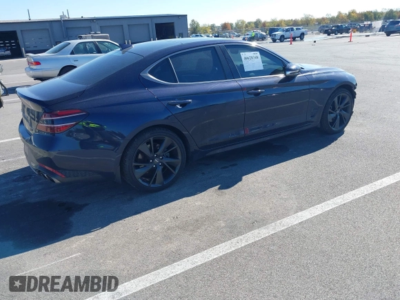 2023 Genesis G70 2.0T z VIN KMTG34TA7PU111215, wystawiony jako IAAI lot #40628348 z przebiegiem 25 146 mil mil oraz . Historia ofert i sprzedaży dostępna na DreamBid. Obrazek 4.