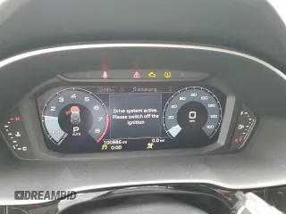 2021 Audi Q3 S line Premium with VIN WA1DECF39M1024927, listed as a Copart auction lot 58992105 with 100,886 mi miles and Salvage title. Bid and sale history available at DreamBid. Image 9.