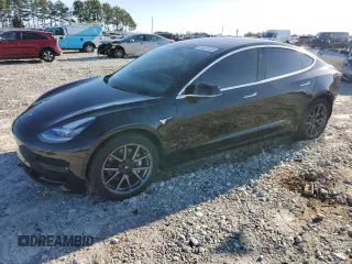 2019 Tesla Model 3 Mid Range with VIN 5YJ3E1EA3KF324201, listed as a Copart auction lot 43221185 with 117,606 mi miles and Salvage Title. Bid and sale history available at carsss.com. Image 1.