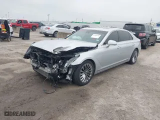 2019 Genesis G90 3.3T Premium with VIN KMTF34JA4KU058688, listed as a IAAI auction lot 41501184 with 85,530 mi miles. Bid and sale history available at carsss.com. Image 2.
