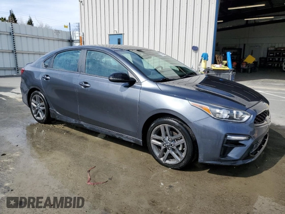 2021 Kia Forte GT-Line with VIN 3KPF34AD3ME268421, listed as a Copart auction lot 48636315 with 107,575 mi miles and Clean Title. Bid and sale history available at carsss.com. Image 4.