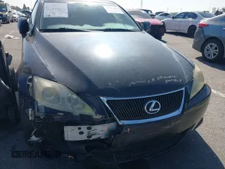 2007 Lexus IS with VIN JTHBK262572057489, listed as a IAAI auction lot 41996856 with 168,839 mi miles. Bid and sale history available at carsss.com. Image 6.
