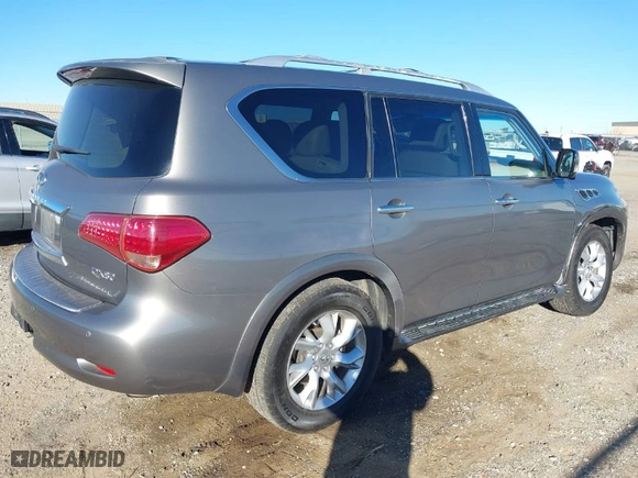 2014 Infiniti QX80 with VIN JN8AZ2ND7E9750777, listed as a IAAI auction lot 41336719 with 121,427 mi miles. Bid and sale history available at carsss.com. Image 4.