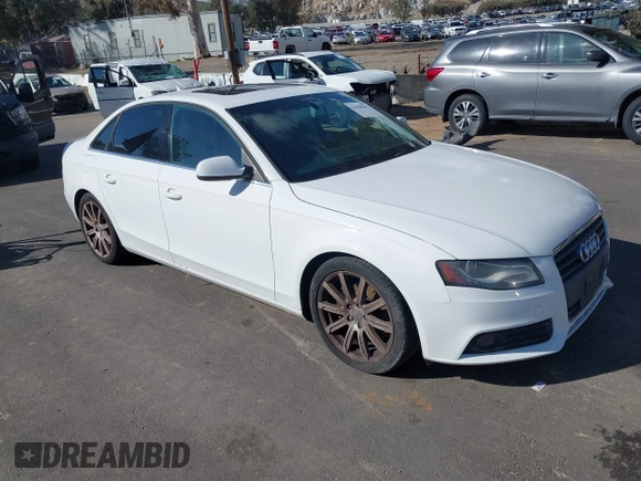 2010 Audi A4 2.0T Premium Plus with VIN WAUEFAFL7AN002177, listed as a IAAI auction lot 41808557 with 125,950 mi miles. Bid and sale history available at carsss.com. Image 1.