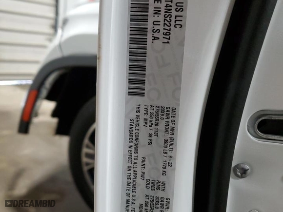 2022 Jeep Wagoneer Series III with VIN 1C4SJVDT4NS227971, listed as a Copart auction lot 47779975 with 76,441 mi miles and Salvage Title. Bid and sale history available at carsss.com. Image 14.