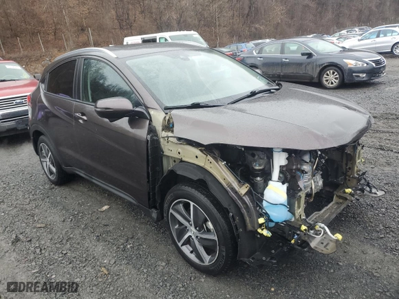2022 Honda HR-V EX-L with VIN 3CZRU6H76NM750078, listed as a Copart auction lot 48754305 with 21,385 mi miles and Salvage Title. Bid and sale history available at carsss.com. Image 4.