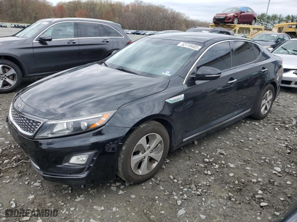 2015 Kia Optima Hybrid with VIN KNAGM4AD9F5081794, listed as a Copart auction lot 52719485 with 152,689 mi miles and Salvage Title. Bid and sale history available at carsss.com. Image 1.