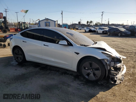 2022 Tesla Model 3 Long Range with VIN 5YJ3E1EB1NF174764, listed as a Copart auction lot 46035765 with 54,434 mi miles and Salvage Title. Bid and sale history available at carsss.com. Image 4.